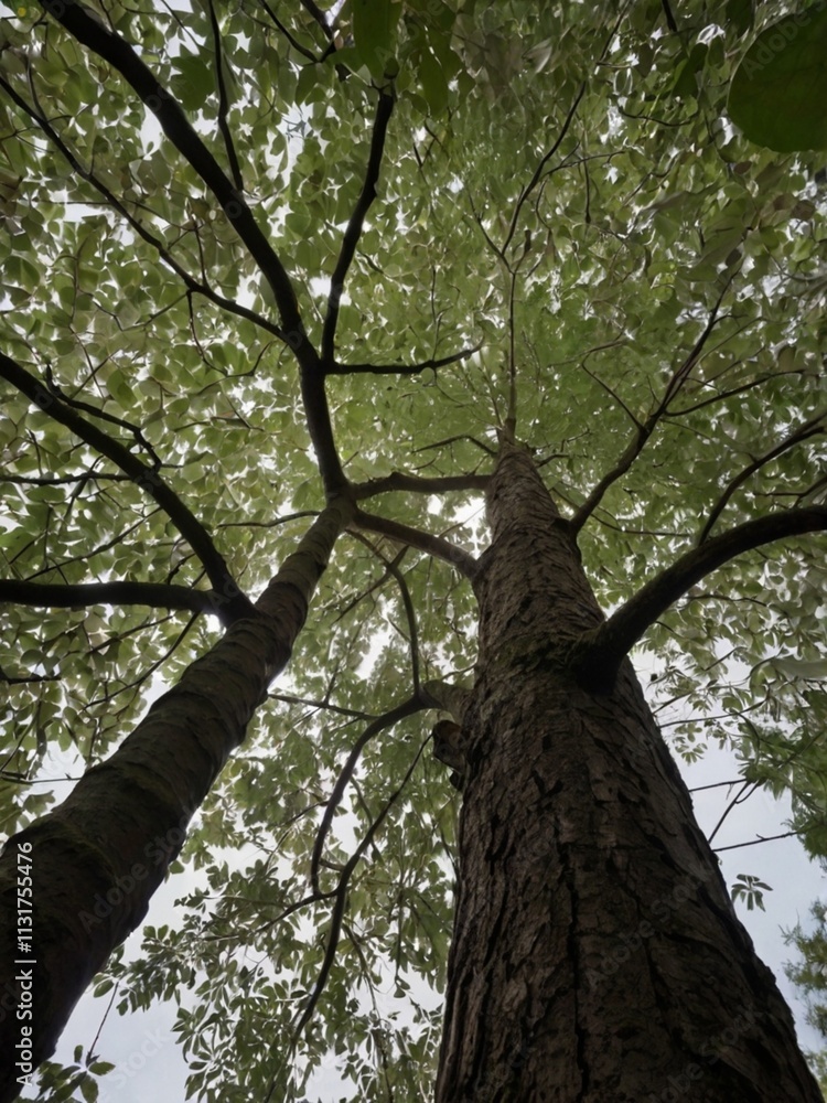 Fototapeta premium a picture of an old tree growing high