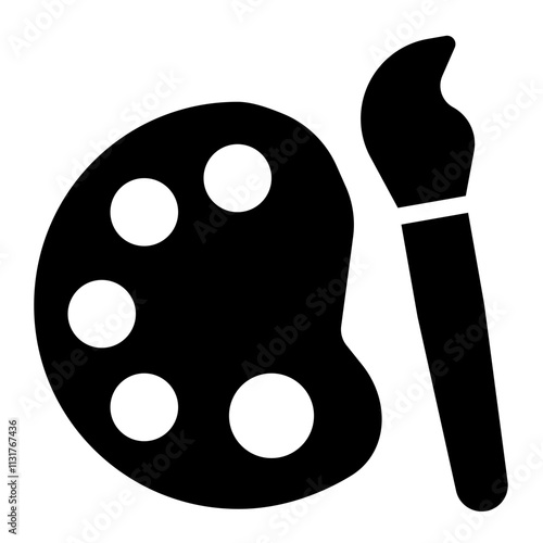 Art pallette solid icon