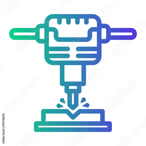 jackhammer Line Gradient Icon
