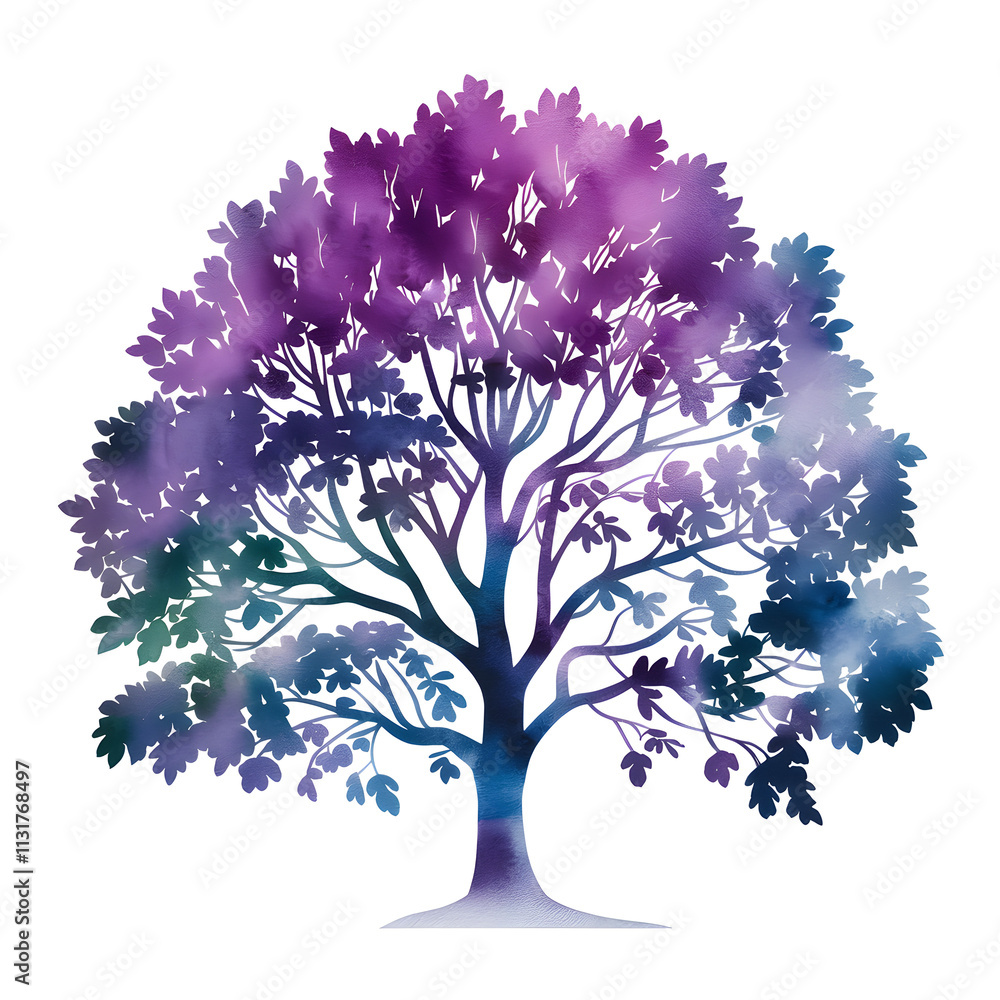 Obraz premium tree with purple flowers