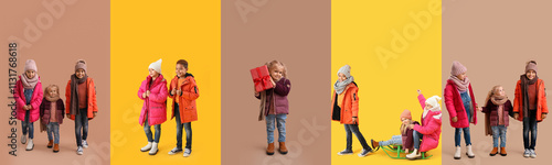 Collage of little children ...