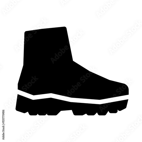 Hiking boot solid icon