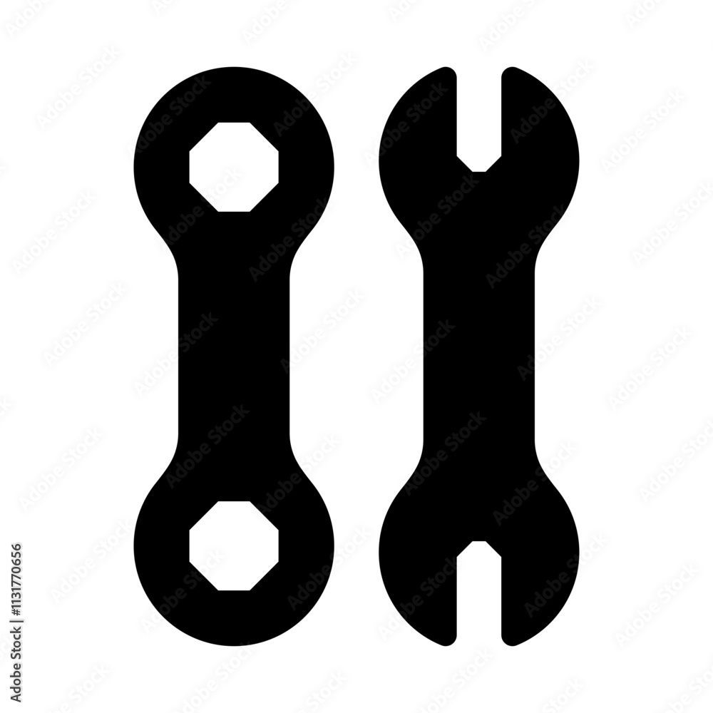 Obraz premium Wrench solid icon