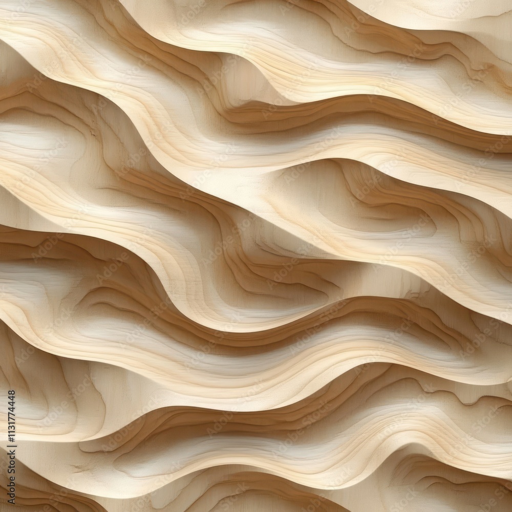 Obraz premium Abstract Wavy Wood Grain Texture
