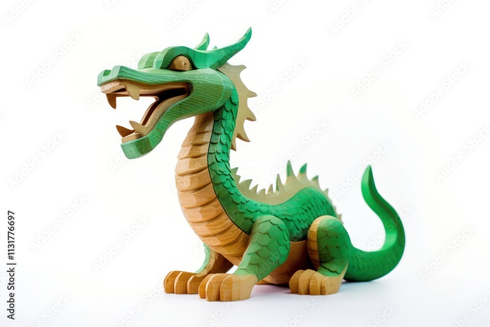 Obraz premium Wood Chinese Dragon dragon dinosaur animal.