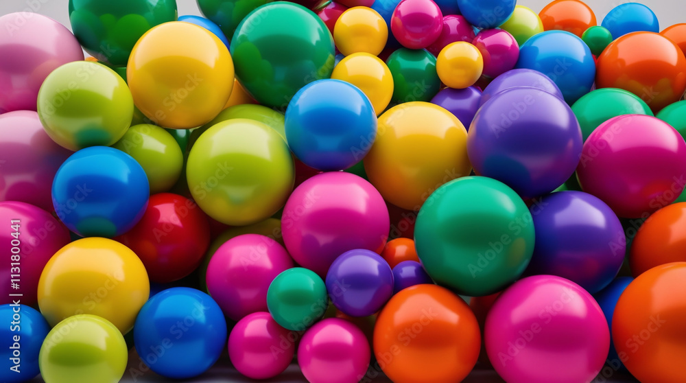 Fototapeta premium Rainbow Balloons A Burst of Colors