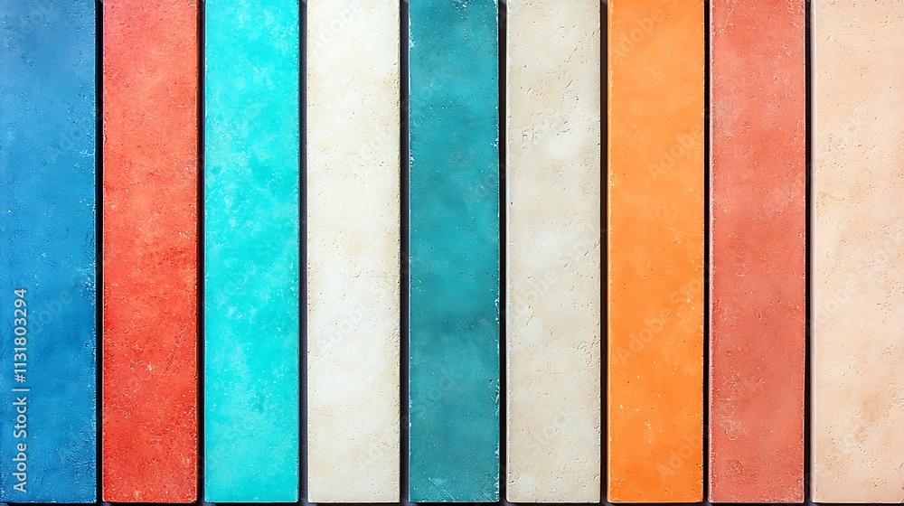 Fototapeta premium Creative space showcase vibrant color palette and abstract artwork close-up