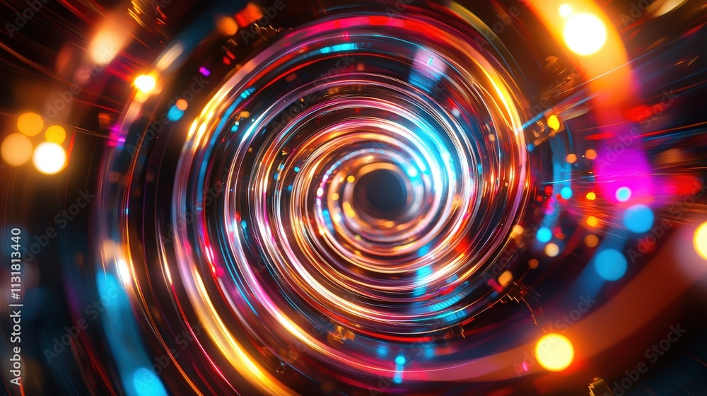 Fototapeta premium Colorful swirling abstract light patterns