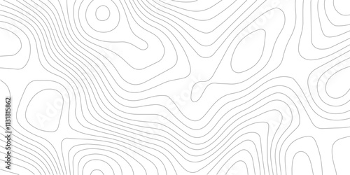  Abstract lines background. Contour maps. Topo contour map on white background. Abstract background with waves Geographic mountain relief.