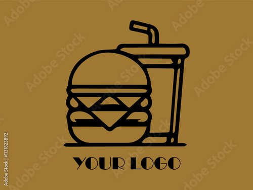 Fast food combo with fries, burger, and a drink. Great for menus, advertisements, food blogs, and social media posts