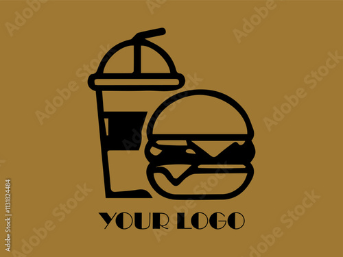 Fast food combo with fries, burger, and a drink. Great for menus, advertisements, food blogs, and social media posts