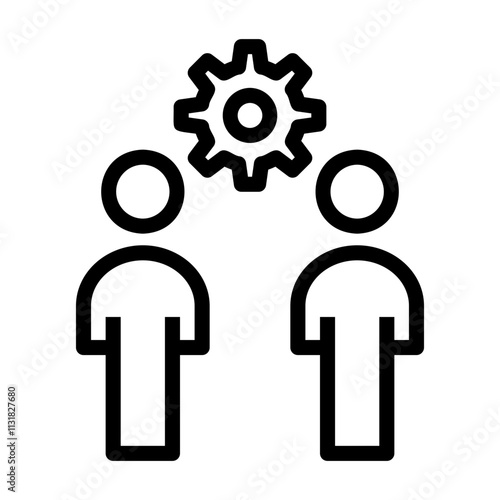 team process Line Icon