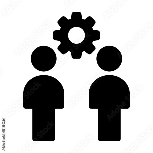 team process Solid icon