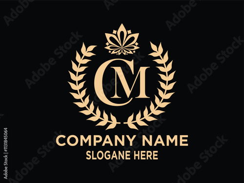 MC Luxury monogram gold logo design