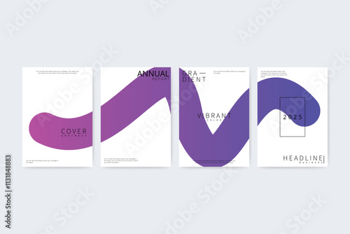 2025 modern, simple and trendy annual report cover template