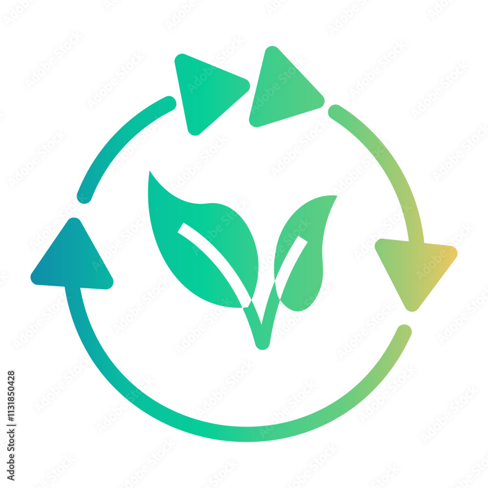 Obraz premium recycle Gradient icon