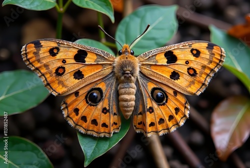 Mottled Umber Erannis defoliaria Late Autumn Moth AI Photo, Detailed, High-Quality, Atmospheric photo