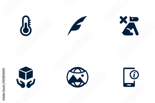 Mixed Utility and Environmental Icon Set
