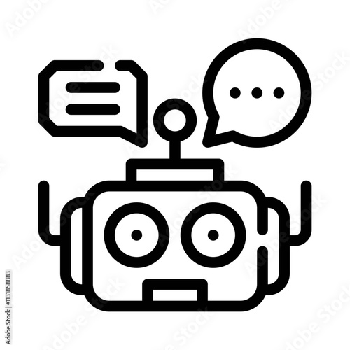 chatbot line icon