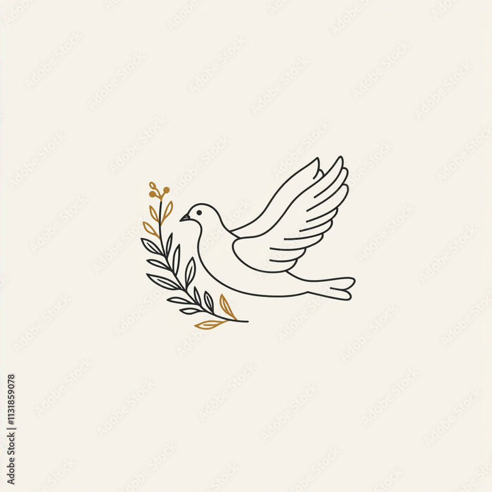 Obraz premium Peace day background with dove