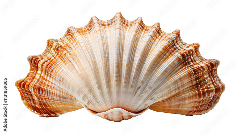 Fototapeta premium Close up of Sea Shell Isolated on Transparent Background