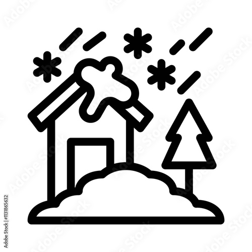 blizzard line icon