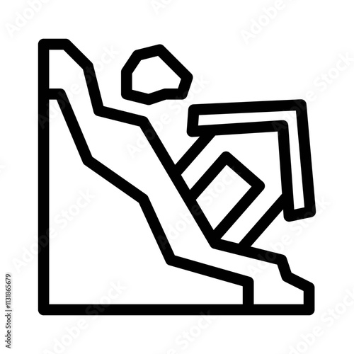 landslide line icon