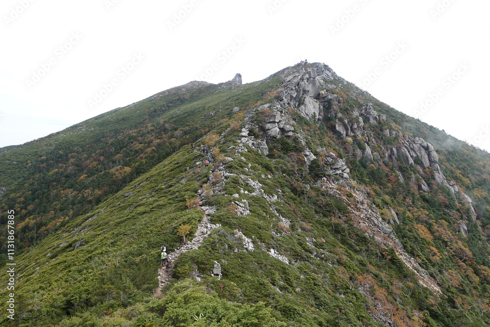 Obraz premium Fall Mt. Kinpu Hiking, Yamanashi, Japan viewing summit gojo rock rom ridge