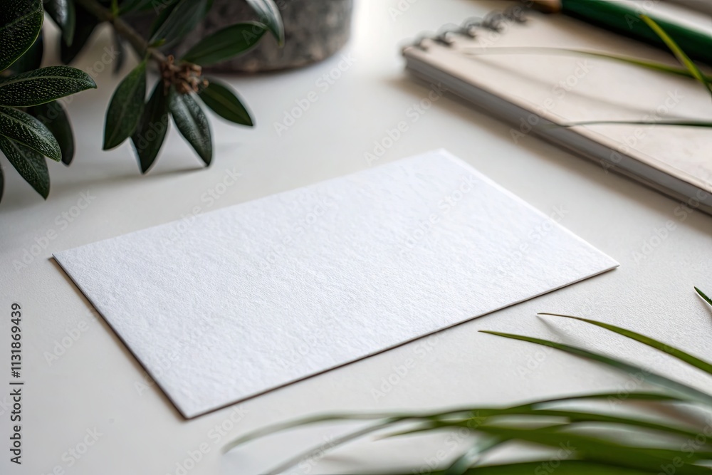 Fototapeta premium Blank White Card. 