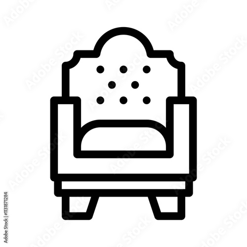 armchair line icon