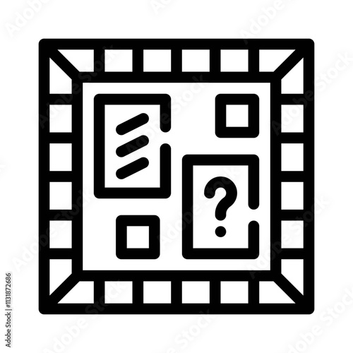 game board line icon