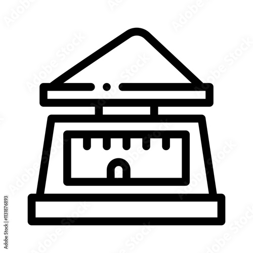 weighing scale line icon