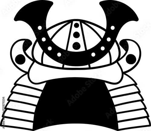 Samurai Helmet Illustration