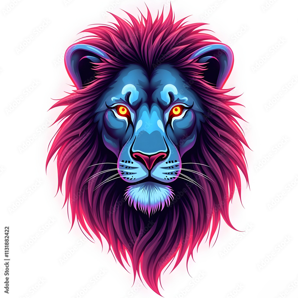 Fototapeta premium lion head isolated on white