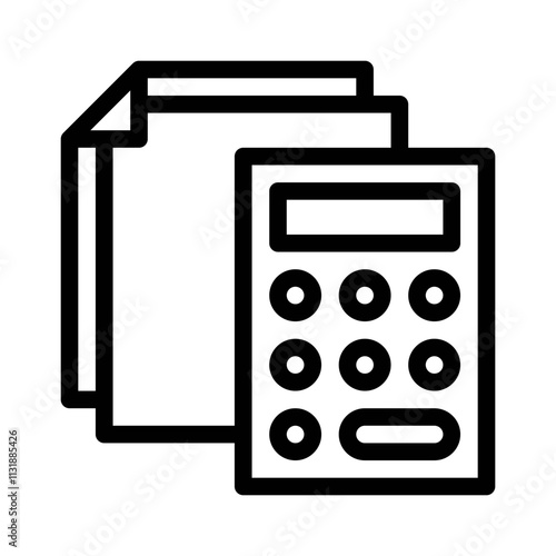 calculator line icon