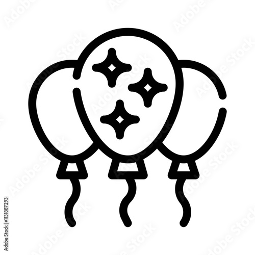 balloon line icon