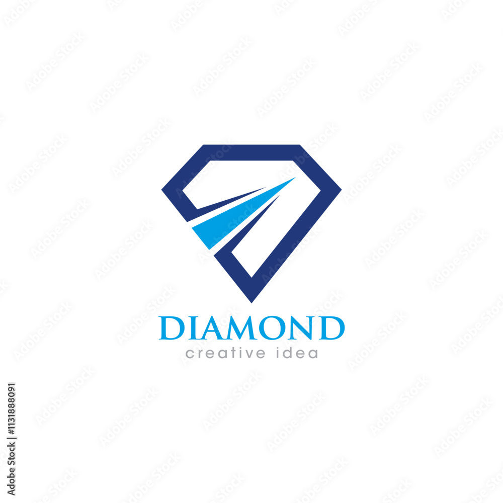 Fototapeta premium Creative Diamond Concept Logo Design Template