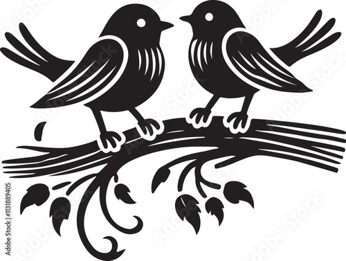 couple bird vector silhouette