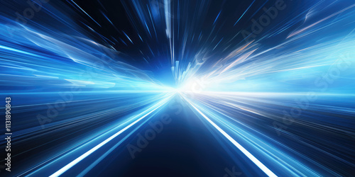 Futuristic High-Speed Light Tunnel Background