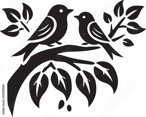 couple bird vector silhouette