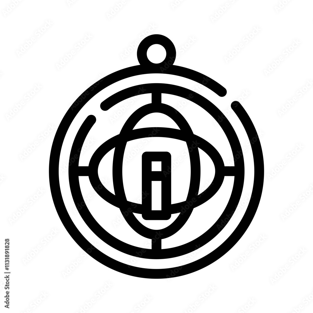 Fototapeta premium gyroscope line icon