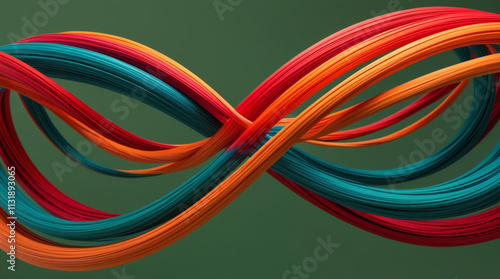 Vibrant Twisted Ribbon Design