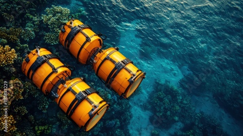 Harnessing alternative energy sarut wave generators in coral reef photo