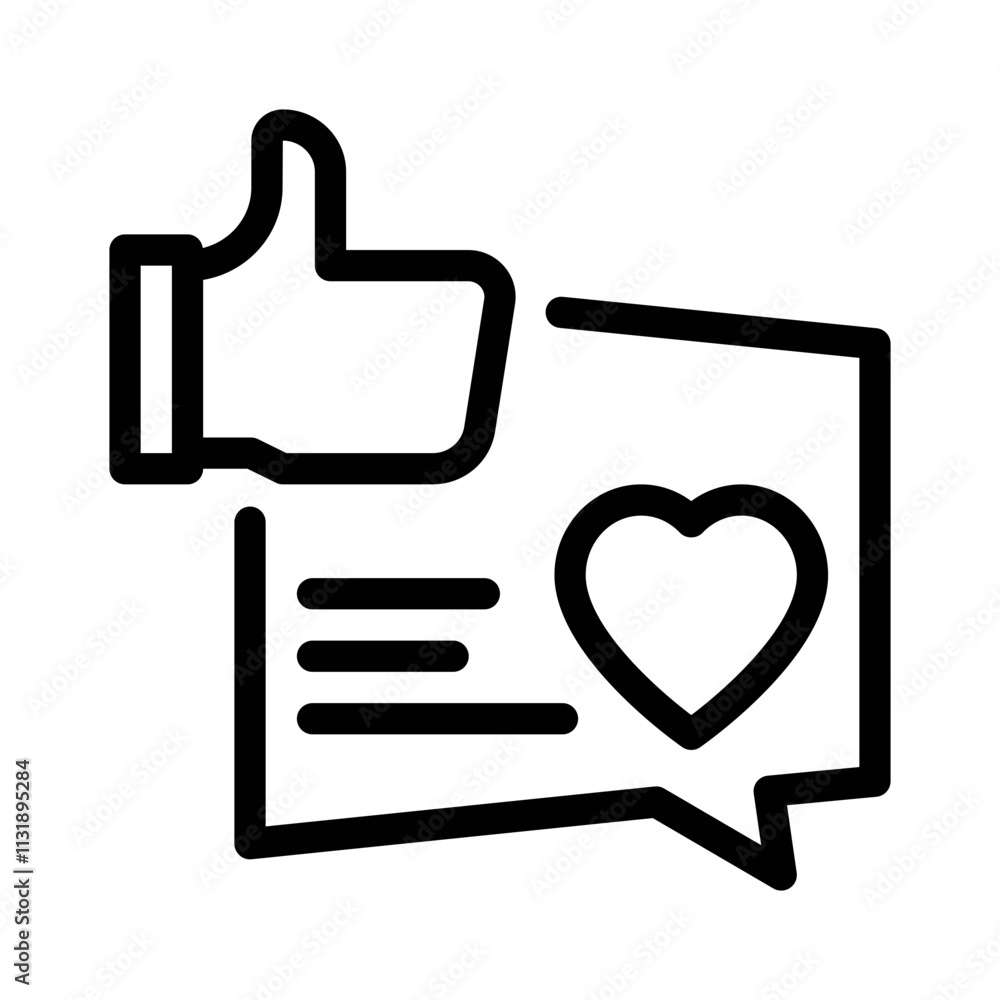 Obraz premium like line icon