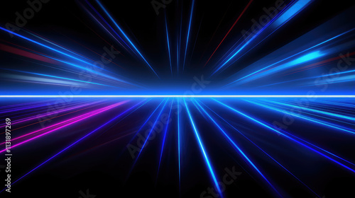 Abstract Speed Light Trails on Dark Background