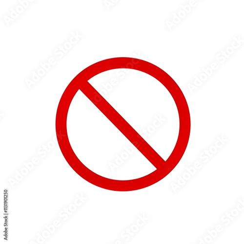 Free Download A simple red circle with a diagonal line across it, signifying prohibition or a no entry sign - GFXLoad