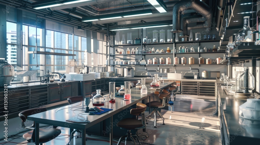 Fototapeta premium Modern Science Laboratory with Equipment