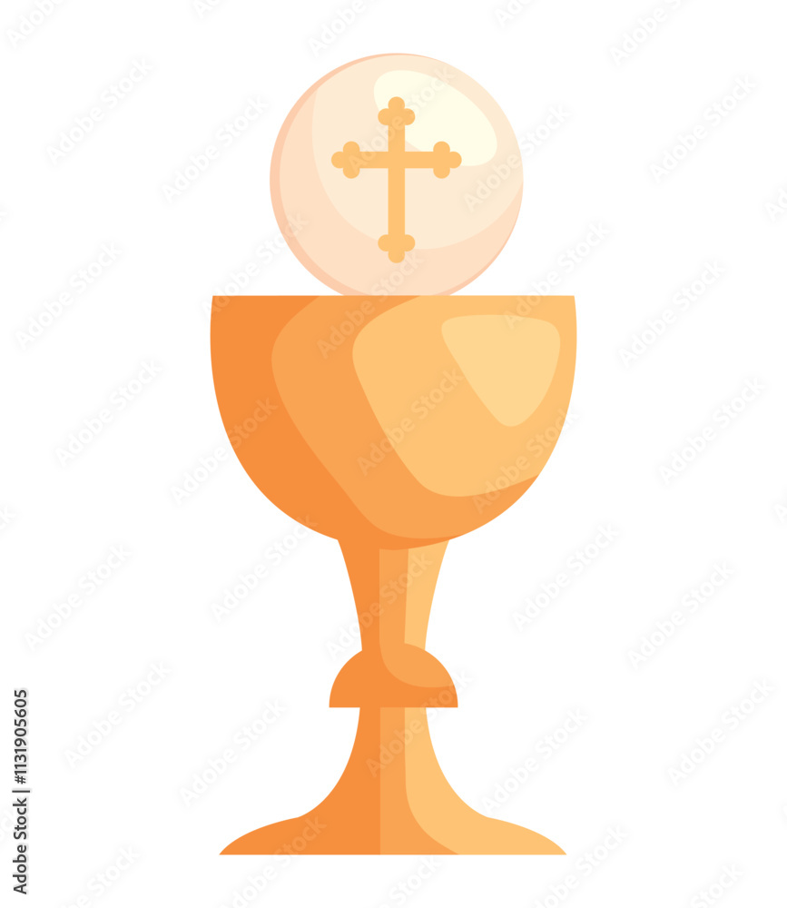 first communion chalice and host