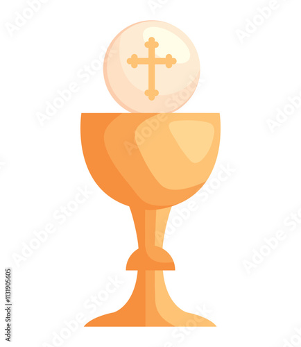 first communion chalice and host