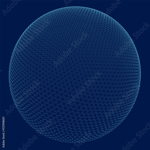 Abstract Particle Background with Copy Space sphere. Vector illustration